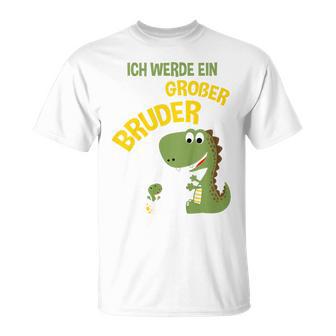 Children's Ich Werde Ein Großer Bruder Dinosaur German T-Shirt - Geschenkecke