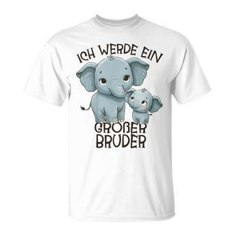 Children's Ich Werde Großer Bruder 2025 Elephant T-Shirt - Geschenkecke