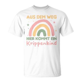 Children's Rainbow Kinder Aus Dem Weg Hier Kommt Ein Krippenkind T-Shirt - Geschenkecke