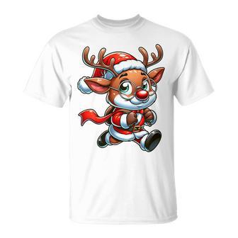 Children's Weihnachts Rentier Süß Santa Claus T-Shirt - Geschenkecke