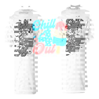 Chill The Fourth Out Popsicle 4Th Of July Boys Men T-Shirt - Thegiftio UK