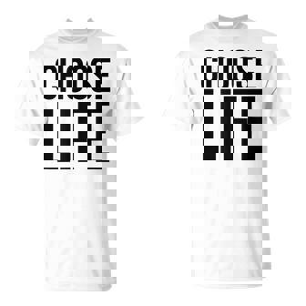 Choose Life Blanc Rétro Années 80 Pour Homme Enfant T-Shirt - Cadeauxyz