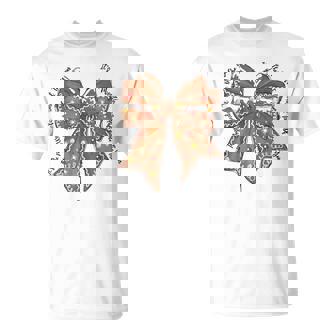 Christmas Gingerbread Coquette Bow Xmas Pajamas T-Shirt | Seseable UK