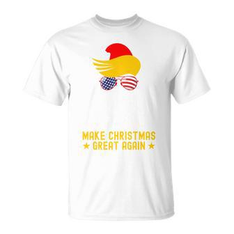 Make Christmas Great Again Lustiges Weihnachtsmanngesicht T-Shirt - Geschenkecke