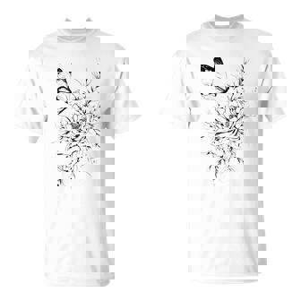 Con Diseño De Mariposas Y Flores Para Y Niña Camiseta unisex - Regaloses