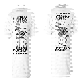I Confuse Physicians Rare Disease Awareness Zebra Ribbon T-Shirt - Thegiftio