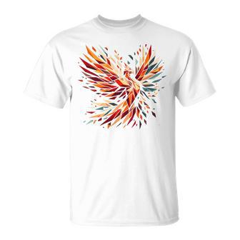 Cooles Phönix-Vogel-Symbol Im Kubismus-Kunst-Stil Weihnachten T-Shirt - Geschenkecke