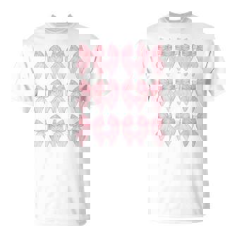 Coquette Bow Cute Pink Bow For Girls Womens T-Shirt - Seseable