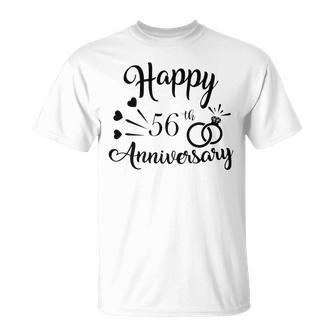 Couples 56Th Anniversary Present Cool Happy 56Th Anniversary T-Shirt - Monsterry