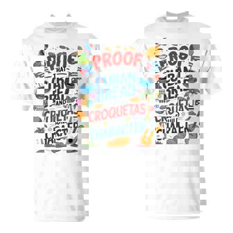 Cuban Flag Ideas For & Hispanic Cuban Croquetas T-Shirt | Seseable UK