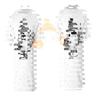 Cute Halloween Ghost Drink Pumpkin Halloween T-Shirt - Seseable