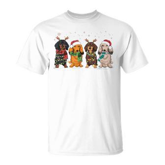 Dachshund Christmas Weiner Dog Christmas Pajamas For Women T-Shirt - Thegiftio UK