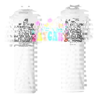 Daycare Teacher Floral First Day Back To School Teaching T-Shirt | Mazezy