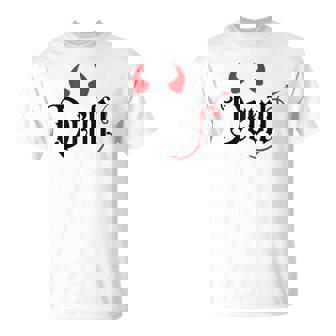 Devil Halloween Matching Couple Girlfriend T-Shirt - Monsterry