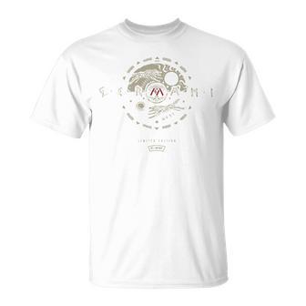 Die Wölfe Skalli Und Hati Jagen Sonne Und Mond T-Shirt - Geschenkecke