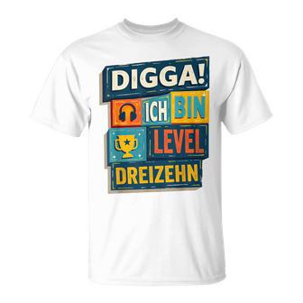 Digga Ich Bin 13 Zwölf Jahre 13Th Birthday Boy Gamer T-Shirt - Geschenkecke