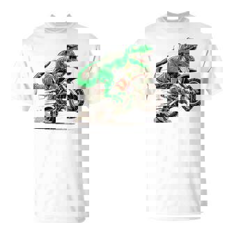 Dinosaur Motocross T-Rex Dirt Bike T-Shirt - Thegiftio