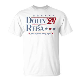 Dolly And Reba 2024 Make America Fancy Again Retro Vintage T-Shirt - Monsterry