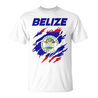 Drapeau Lettres Belize T-Shirt - Cadeauxyz