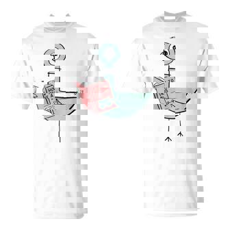 Driven To Read Pigeon Library Reading Books Reader T-Shirt - Monsterry