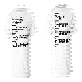 Eat Sleep Tennis Repeat Racket Icon Christmas Raglan Baseball Tee T-Shirt - Monsterry