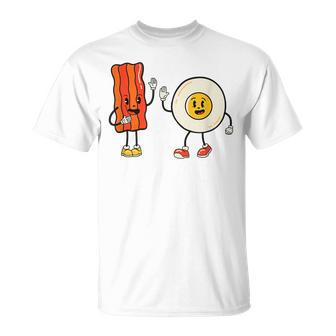 Egg And Bacon Lover Breakfast Team Eggs Healthy Food T-Shirt - Monsterry