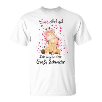 Einzelkind Ich Werde Große Schwester 2025 German T-Shirt - Geschenkecke