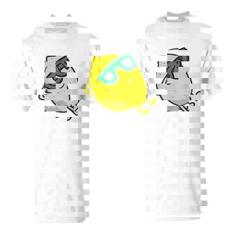 Emon Summer Fruit Sunglasses On Lemon T-Shirt - Thegiftio