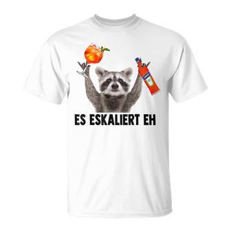 Es Eskaliert Eh X Raccoon Meme Racoon X Pedro Spritz T-Shirt - Geschenkecke