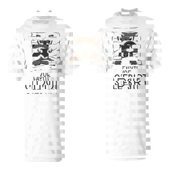 Favorite Sleep Racoon Napping Raccoon Pajama T-Shirt | Seseable UK