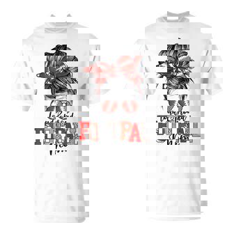 Football Coquette Bow Proud Loud Football Mom Game Day T-Shirt - Monsterry