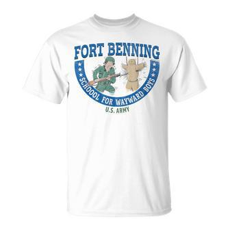 Fort Benning School For Wayward Boys Retro Look Lights T-Shirt - Monsterry
