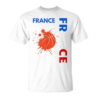 France Basketball Fan Drapeau France Cadeau France T-Shirt - Cadeauxyz