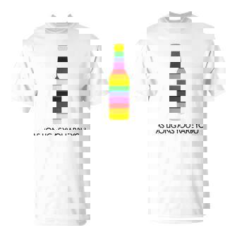 Fun Rainbow Beer Bottle Gay Lesbian Trans Pride Lgbt T-Shirt - Monsterry