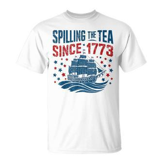 4Th Of July Spilling The Tea Since 1773 Fourth Of July T-Shirt - Monsterry UK