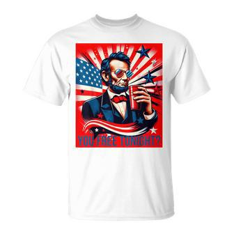 Abe Lincoln 4Th Of July Patriotic American Usa T-Shirt - Monsterry CA