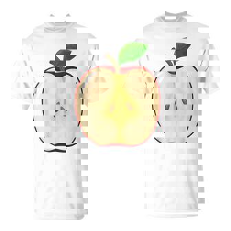 Apple Fruit Cosplay Lazy Easy Diy Costume Halloween T-Shirt - Thegiftio