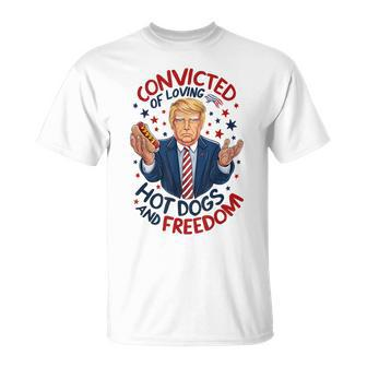 Convicted Of Loving Hot Dogs And Freedom T-Shirt - Monsterry DE