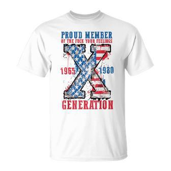 Generation 4Th Of July Gen-X 1965-1980 American Flag Womens T-Shirt - Monsterry DE