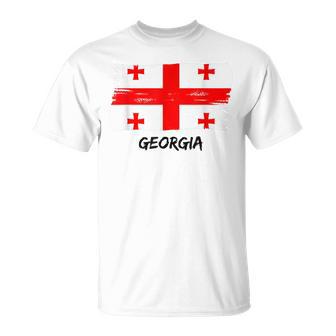 Georgian Flag Georgia Team Fan Jersey T-Shirt - Geschenkecke