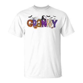 Granny Witch Hat Pumpkin Ghost Halloween Costume T-Shirt | Seseable CA