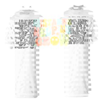 Groovy Mistakes Help Us Grow Positive Back To School Teacher T-Shirt - Thegiftio UK