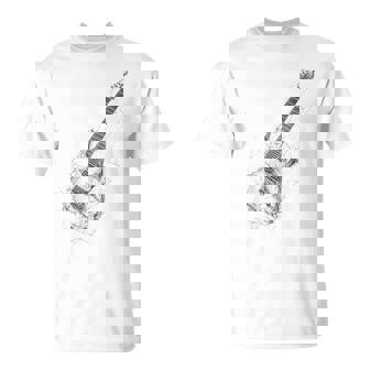 Guitarra Música Instrumento Motivo Ilustración Guitarra Camiseta unisex - Regaloses