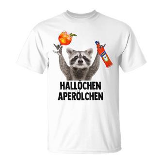 Hallochen Aperölchen X Raccoon Meme Racoon X Pedro Spritz T-Shirt - Geschenkecke