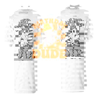 Halloween Ghost October Birthday For Boys Birthday Dude T-Shirt - Thegiftio