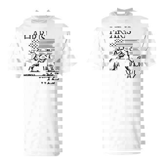 Harris Walz 2024 President American Flag Kamala Harris Waltz T-Shirt - Monsterry