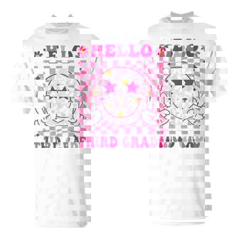 Hello Third Grade Back To School First Day Of 3Rd Grade T-Shirt - Monsterry