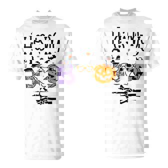 He's My Boo Cute Matching Halloween Pajama Couples T-Shirt - Monsterry