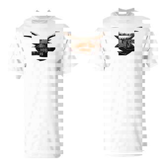 Hook'em Horns With Bull Horns Coming Out Of Football Laces T-Shirt - Monsterry