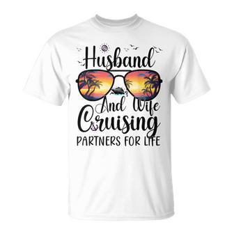Husband Wife Cruising 2024 Cruise Vacation Couples Trip T-Shirt - Monsterry